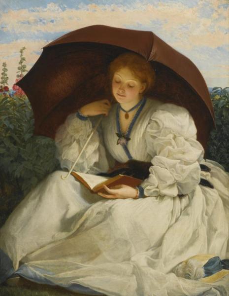 Reading On A Sunny Afternoon by Charles Edward Perugini Oil Painting Reproductions