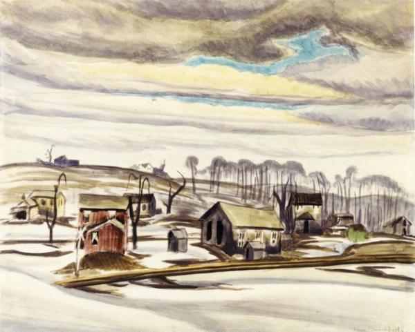 Along The Inter-urban Car Line by Charles Ephraim Burchfield Oil Painting Reproductions