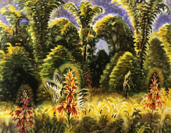 Cardinal Flowers by Charles Ephraim Burchfield