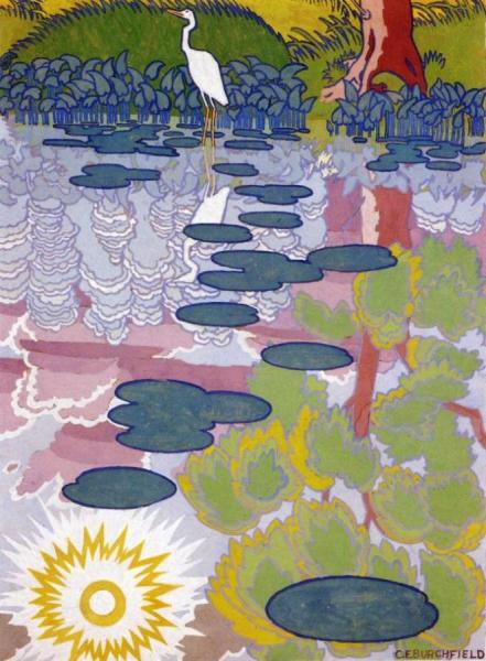 Crane by Charles Ephraim Burchfield Oil Painting Reproductions