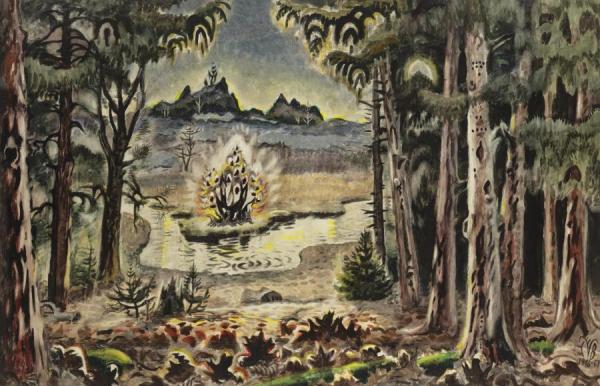 Charles Ephraim Burchfield Dawn In Hemlock Woods