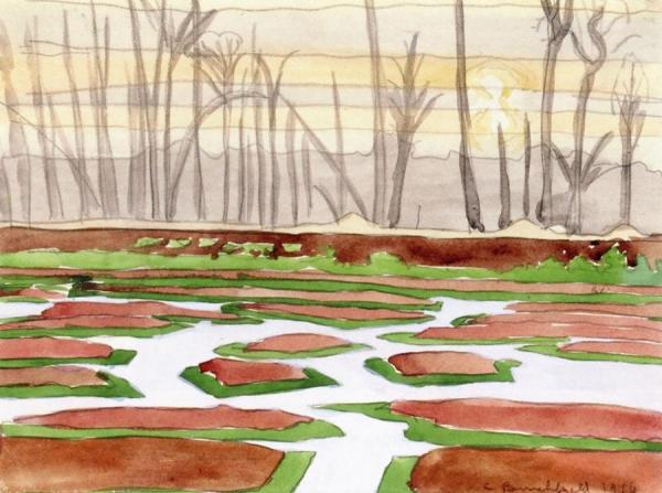 Dormant Flower-beds In Park by Charles Ephraim Burchfield