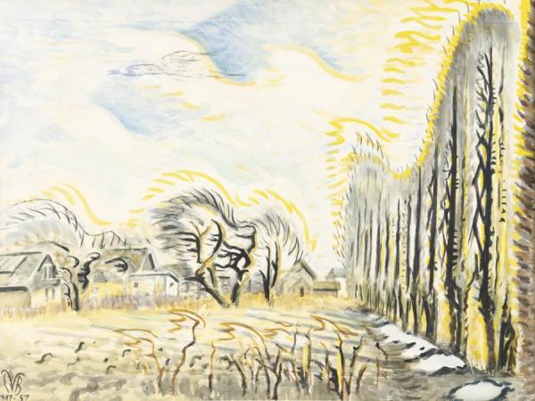 February Wind And Sunlight (the Wind Harp) by Charles Ephraim Burchfield