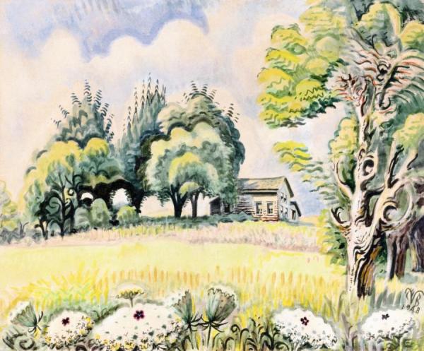 Little House In August - Ease Of Line Lake - Western New York by Charles Ephraim Burchfield