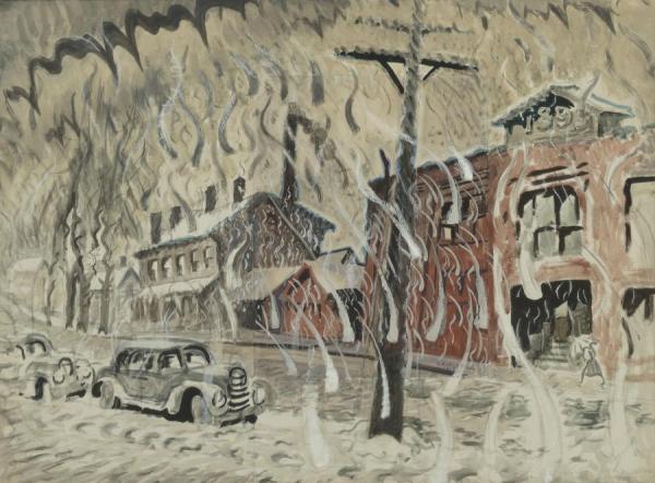 Main Street, Salem, Winter Day by Charles Ephraim Burchfield