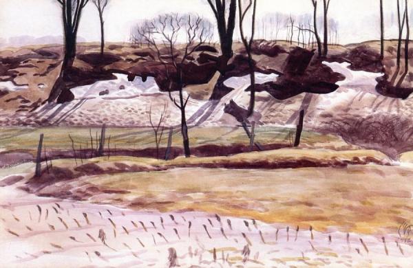 Melting Snow by Charles Ephraim Burchfield Oil Painting Reproductions