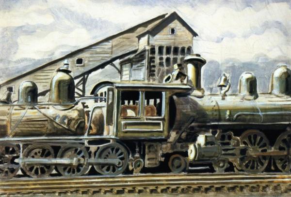 Scrapped Locomotives by Charles Ephraim Burchfield