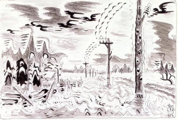 Song Of The Telegraph by Charles Ephraim Burchfield