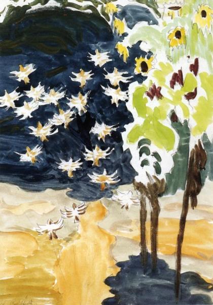Startled Sparrow by Charles Ephraim Burchfield