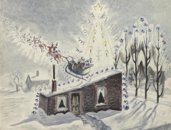 Twas The Night Before Christmas by Charles Ephraim Burchfield
