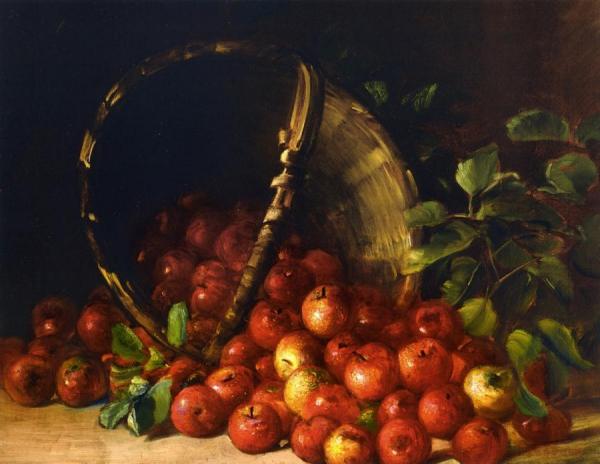 Apples In An Overturned Basket by Charles Ethan Porter