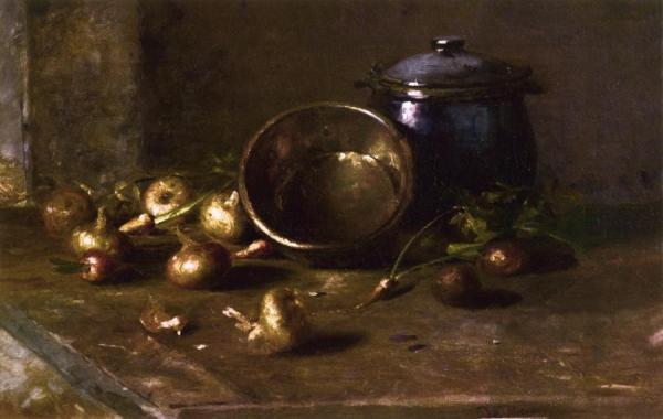 Crock, Kettle, And Onions by Charles Ethan Porter