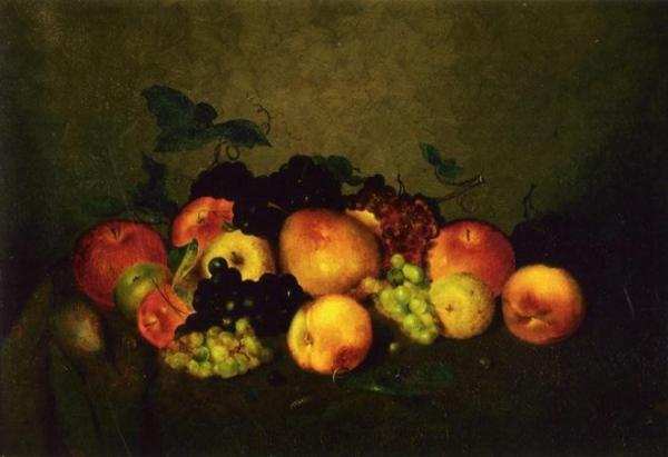 Fruit: Apples, Grapes, Peaches And Pears by Charles Ethan Porter Oil Painting Reproductions