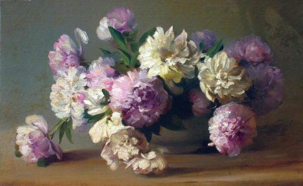 Charles Ethan Porter Peonies In A Bowl