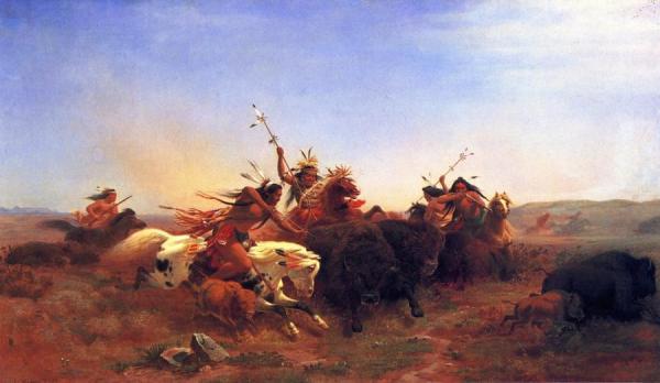 Buffalo Hunt by Charles Ferdinand Wimar