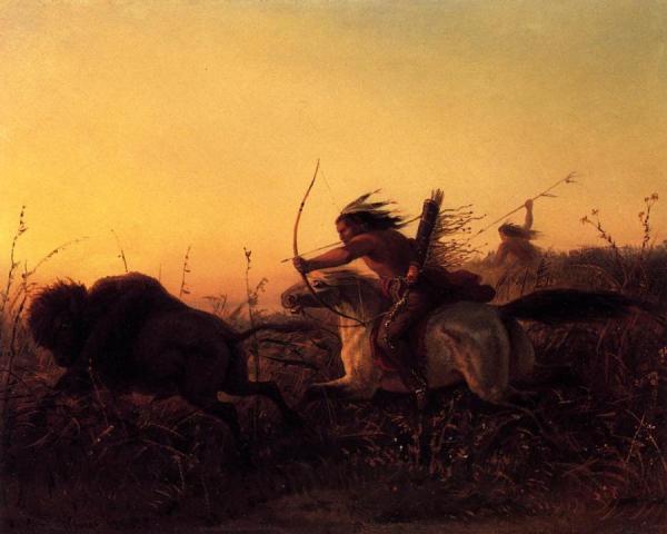 Indian Buffalo Hunt by Charles Ferdinand Wimar