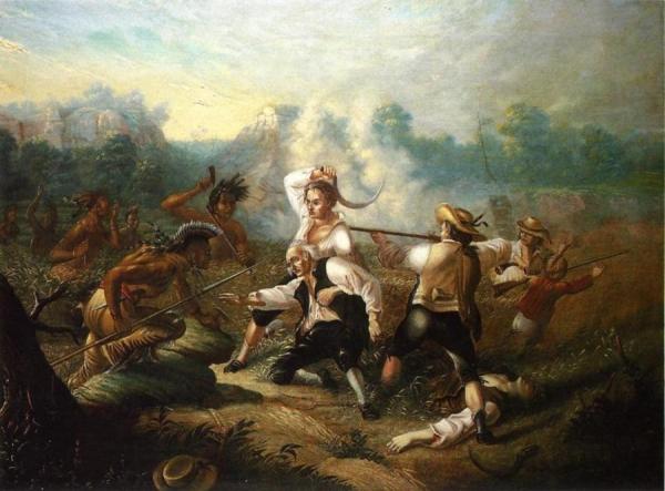 Massacre At Wyoming Valley by Charles Ferdinand Wimar