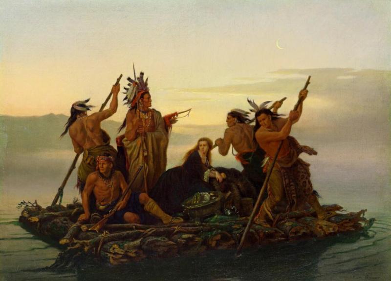 The Abduction Of Boone's Daughter By The Indians, 1855 by Charles Ferdinand Wimar