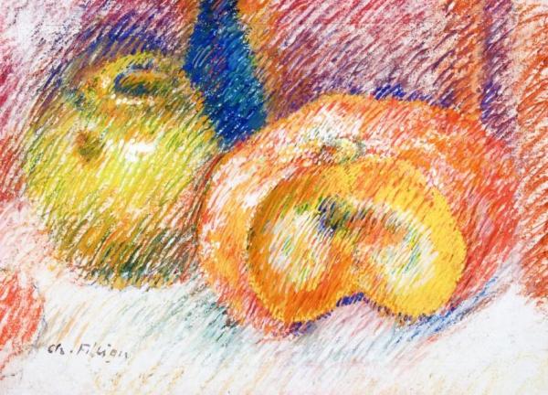 Still Life With Pot And Pumpkin by Charles Filiger