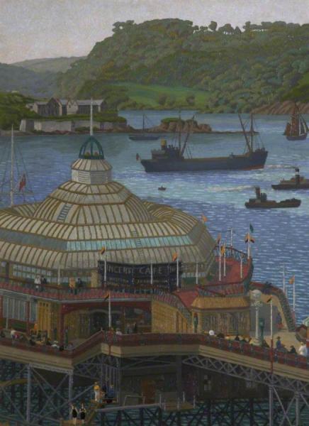 Plymouth Pier From The Hoe by Charles Ginner