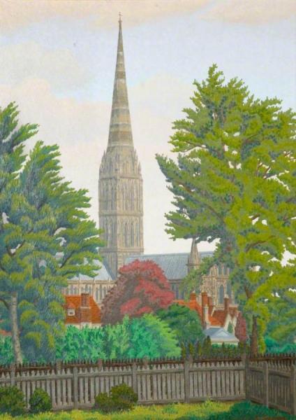 Salisbury Cathedral by Charles Ginner
