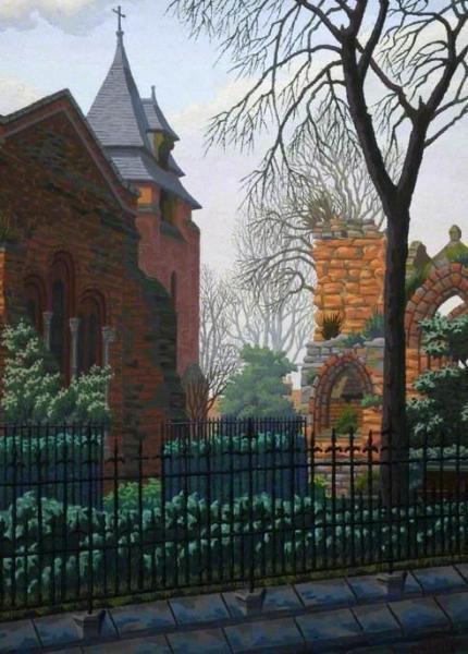 St John's Church, Chester by Charles Ginner