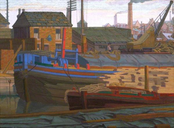 The Barges, Leeds by Charles Ginner