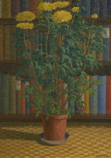 Yellow Chrysanthemums by Charles Ginner