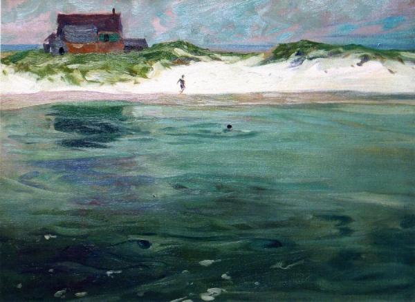Bathers, Ogunquit Beach, Maine by Charles H. Woodbury Oil Painting Reproductions
