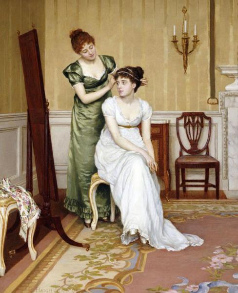 The Finishing Touch by Charles Haigh Wood Oil Painting Reproductions