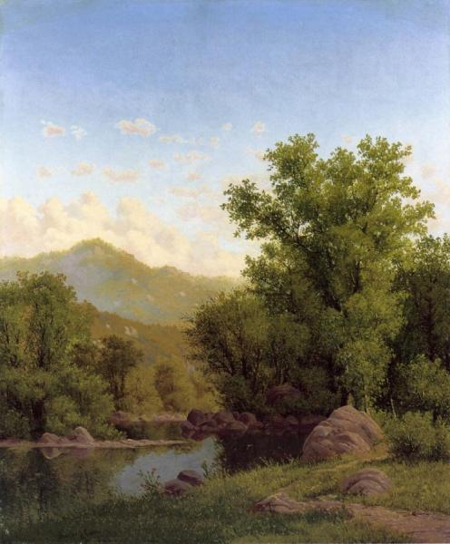 Charles Harry Eaton Spring Landscape Along A River