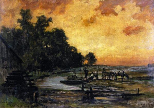 Clam Boats At Little Neck Bay by Charles Henry Miller