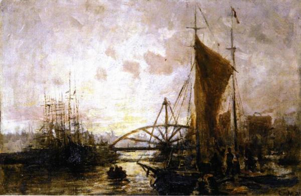 Newtown Creek (study) by Charles Henry Miller