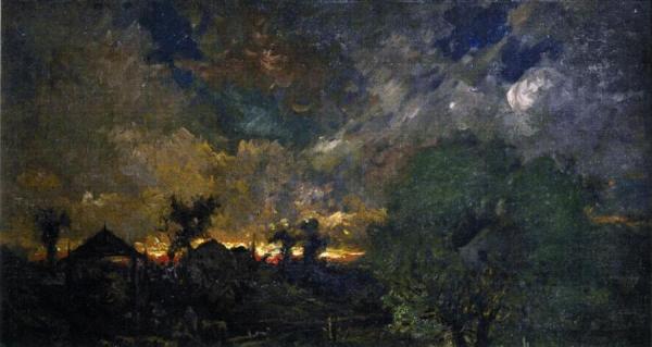 Sunset On A Farm by Charles Henry Miller