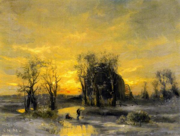Winter Landscape At Jane's Mill, Hempstead by Charles Henry Miller