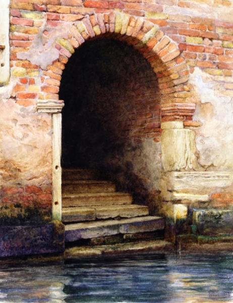 Charles Herbert Moore Old Doorway, Venice