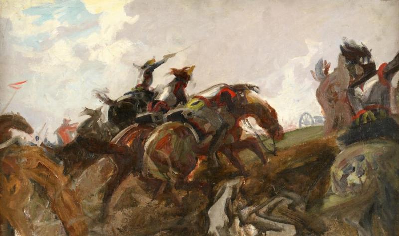 Charge Of The Cuirassiers, Ca. 1900-1925 by Charles Hoffbauer