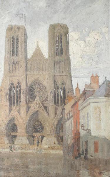 French Cathedral by Charles Hoffbauer Oil Painting Reproductions