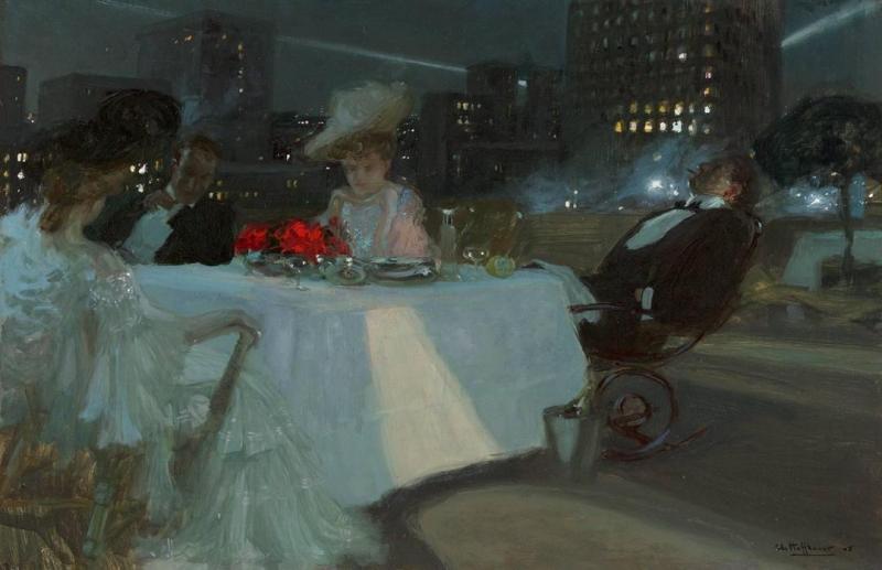 Dinner On The Roof, 1905 by Charles Hoffbauer