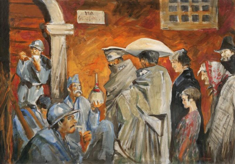 Via Garibaldi by Charles Hoffbauer