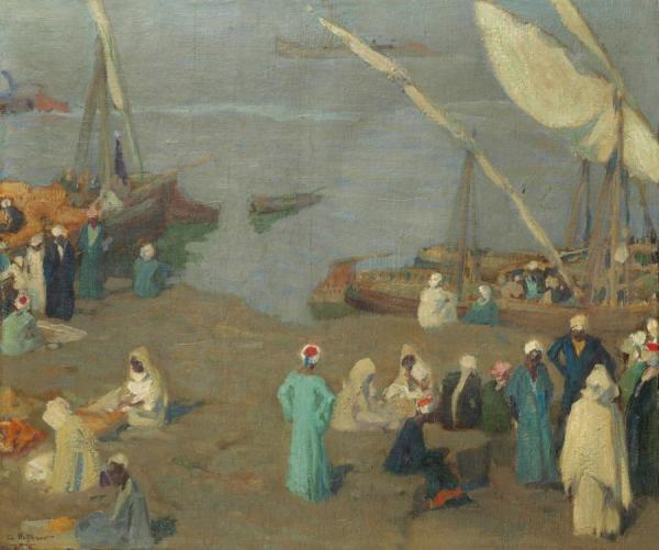 Vue Of The Nile by Charles Hoffbauer