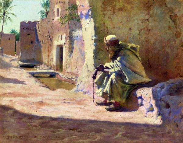 In The Shade, Biskra by Charles James Theriat