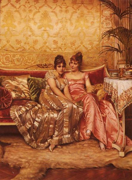Confidences by Charles Joseph Frederick Soulacroix Oil Painting Reproductions