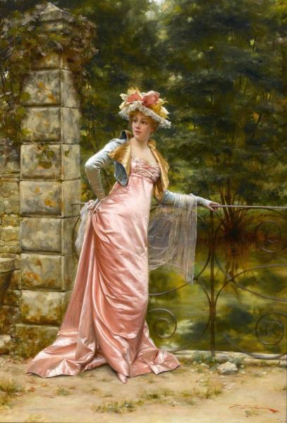 In The Garden by Charles Joseph Frederick Soulacroix