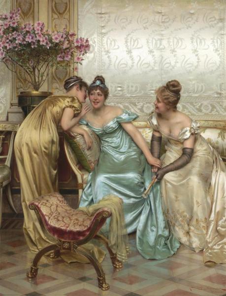 Secrets by Charles Joseph Frederick Soulacroix Oil Painting Reproductions