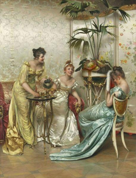 The Tea Party by Charles Joseph Frederick Soulacroix