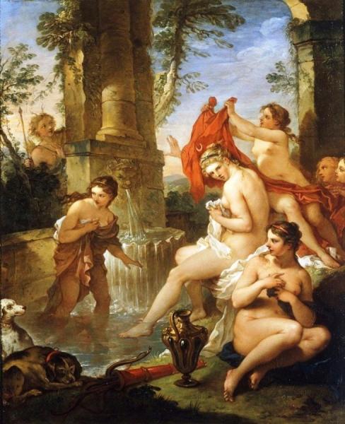 Diana And Actaeon by Charles-joseph Natoire Oil Painting Reproductions