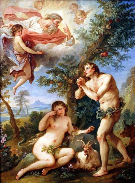 The Expulsion From Paradise by Charles-joseph Natoire Oil Painting Reproductions