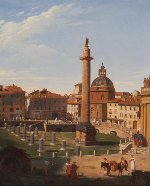 Charles Lock Eastlake A View Of Trajan's Forum, Rome