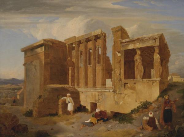 Charles Lock Eastlake The Erechtheum, Athens, With Figures In The Foreground